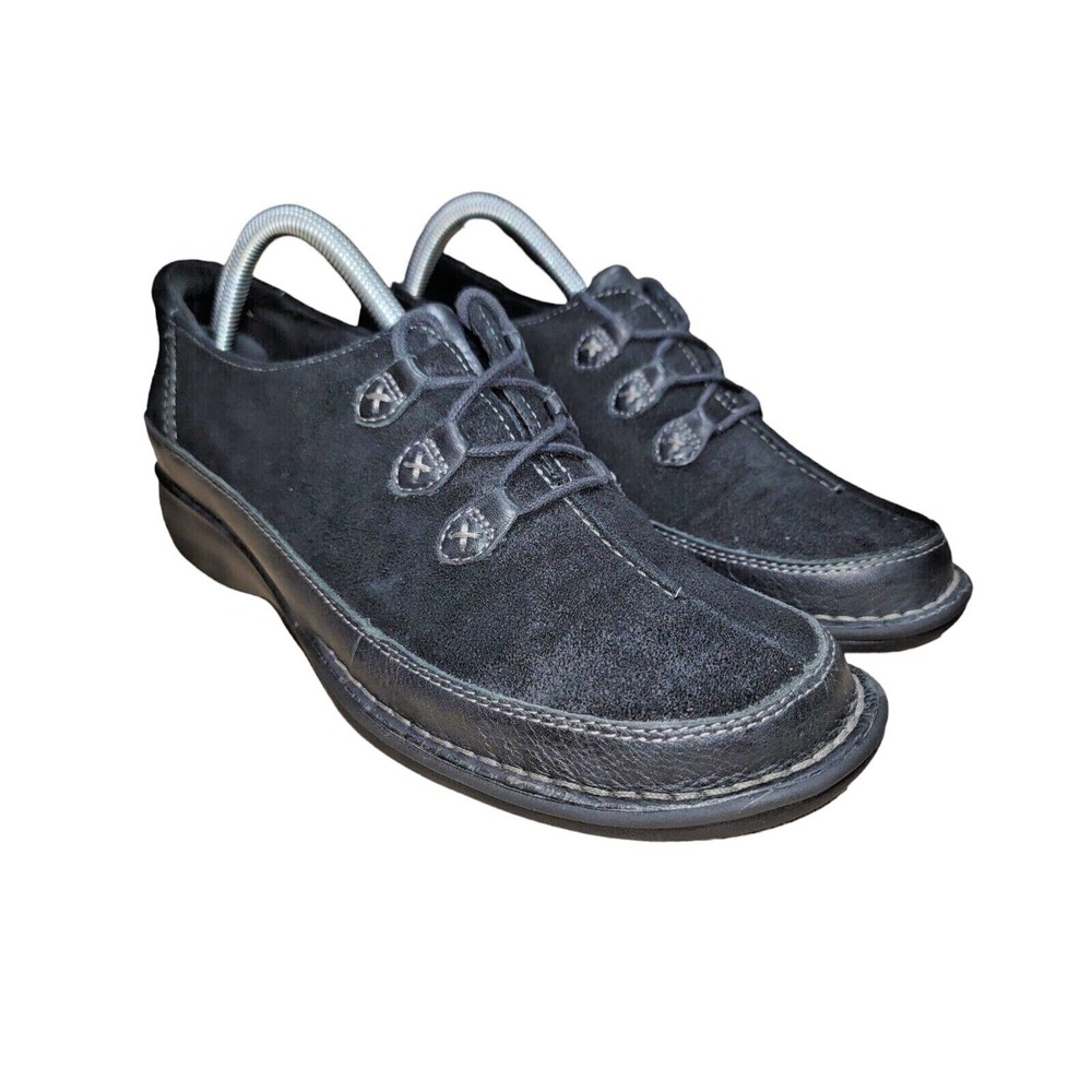 Clarks Artisan Tona Summit Women's Black Suede Comfort Casual Shoes Sz 10 M